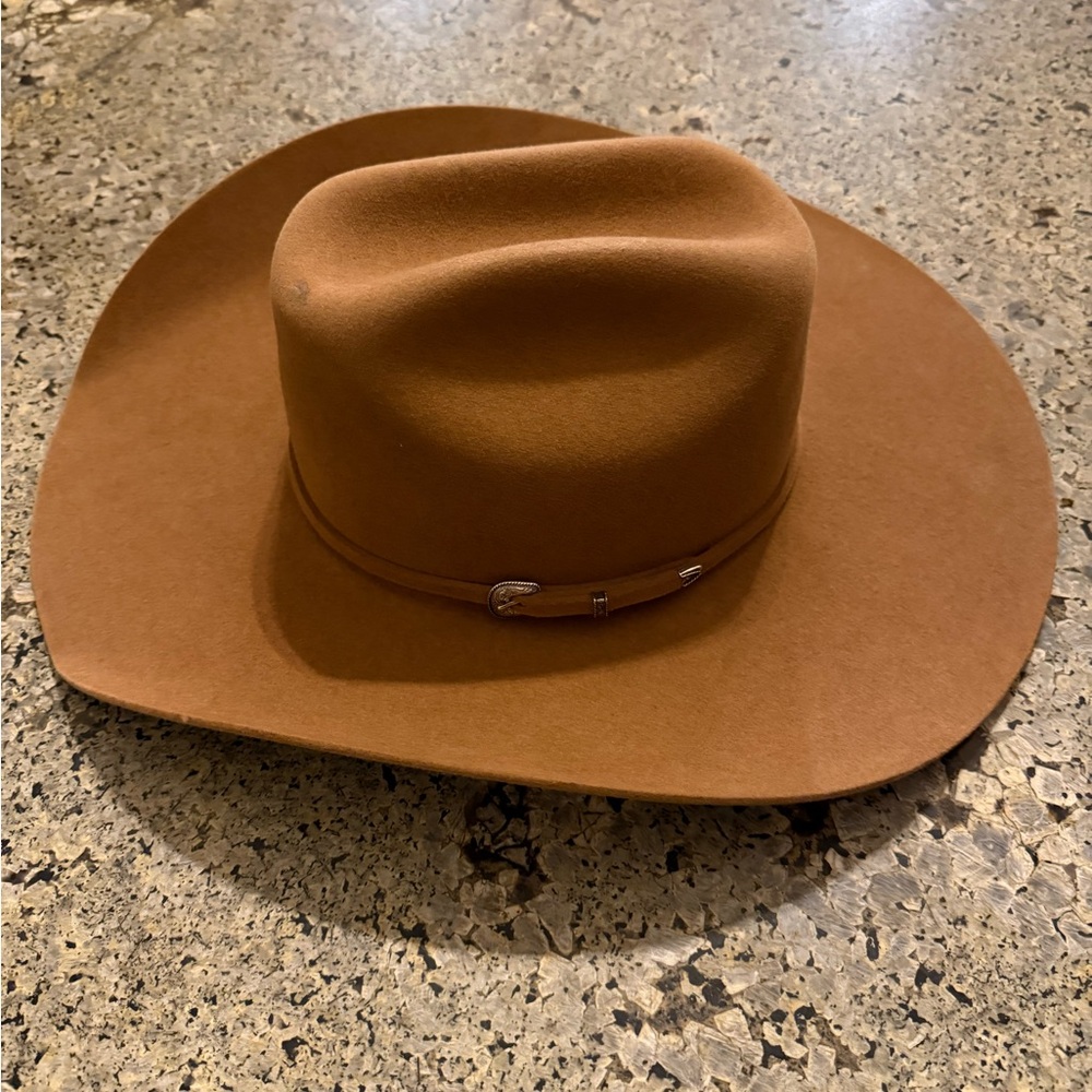 Brown Western Cowboy Hat with High Crown and Wide Brim